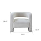 32" White Sherpa Solid Color Barrel Chair