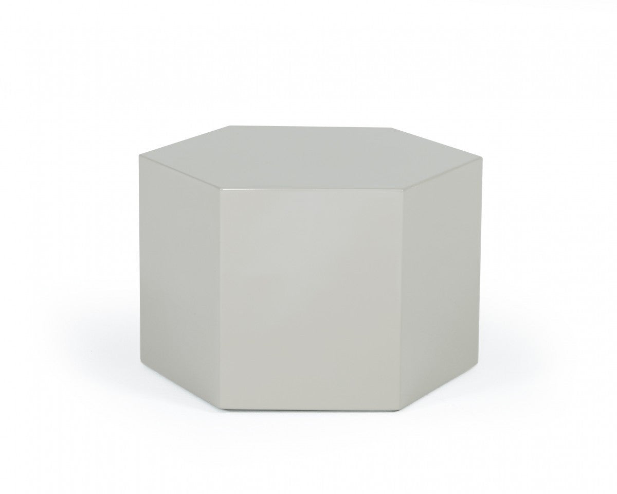 9" Light Gray End Table