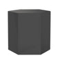 13" Grey High Gloss Manufactured Wood Hexagon End Table