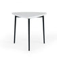 22" Black And White Marble Triangle End Table