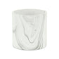5" White and Gray Marbleized Ceramic Indoor Outdoor Round Pot Planter