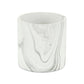 5" White and Gray Marbleized Ceramic Indoor Outdoor Round Pot Planter