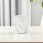 5" White and Gray Marbleized Ceramic Indoor Outdoor Round Pot Planter