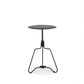 25" Sandy Black And Espresso Veneer And Metal Round End Table