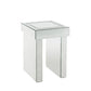 24" Silver Glass Square End Table