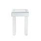 24" Silver Glass Square End Table