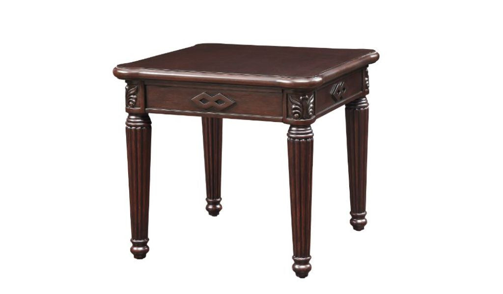 24" Espresso Solid Wood And Manufactured Wood Square End Table