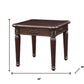 24" Espresso Solid Wood And Manufactured Wood Square End Table