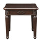 24" Espresso Solid Wood And Manufactured Wood Square End Table