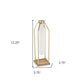 12" Gold And Clear Contemporary Glass Tube