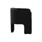 24" Black Velvet Mod Three Leg Arm Chair