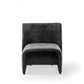 28" Dark Grey Velvet Solid Color Side Chair