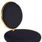 Set Of Two 21" Black Velvet And Black And Gold Solid Color Side Chair