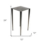 24" Nickel Iron Square End Table