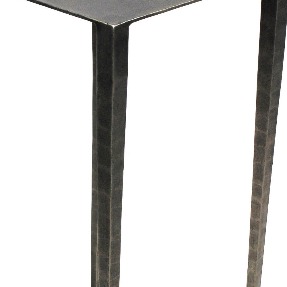 24" Nickel Iron Square End Table