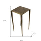 24" Brass Iron Square End Table