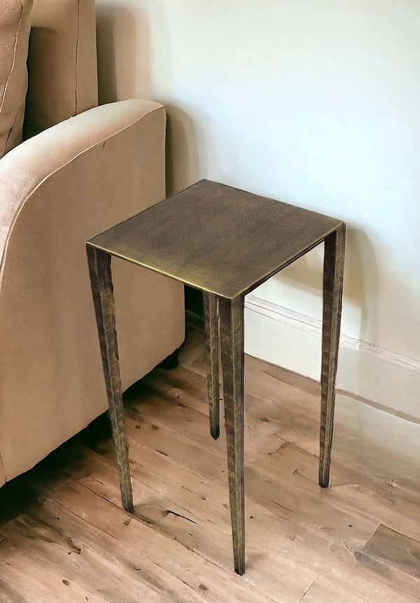 24 Brass Iron Square End Table