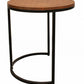 Set Of Three 19" Black And Copper Round Nested Tables