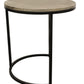 Set Of Three 19" Black And Silver Round Nested Tables