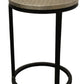 Set Of Three 19" Black And Silver Round Nested Tables