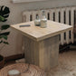 24" Brushed Ivory Solid Wood Square End Table