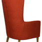 28" Orange And Natural Solid Color Lounge Chair