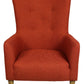 28" Orange And Natural Solid Color Lounge Chair