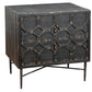 28" Black Two Drawer Nightstand