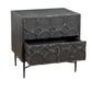 28" Black Two Drawer Nightstand