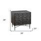 28" Black Two Drawer Nightstand