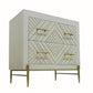 28" White Two Drawer Nightstand