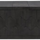 40" Dark Gray Solid Wood Square Distressed Coffee Table