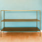 60" Brass Iron Floor Shelf Console Table With Storage