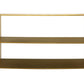 60" Brass Iron Floor Shelf Console Table With Storage