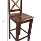 30" Brown Solid Wood Bar Height Bar Chair