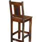 30" Brown Solid Wood Bar Height Bar Chair