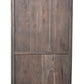 70" Gray Distressed Solid Wood Three Tier Bookcase with Two Doors