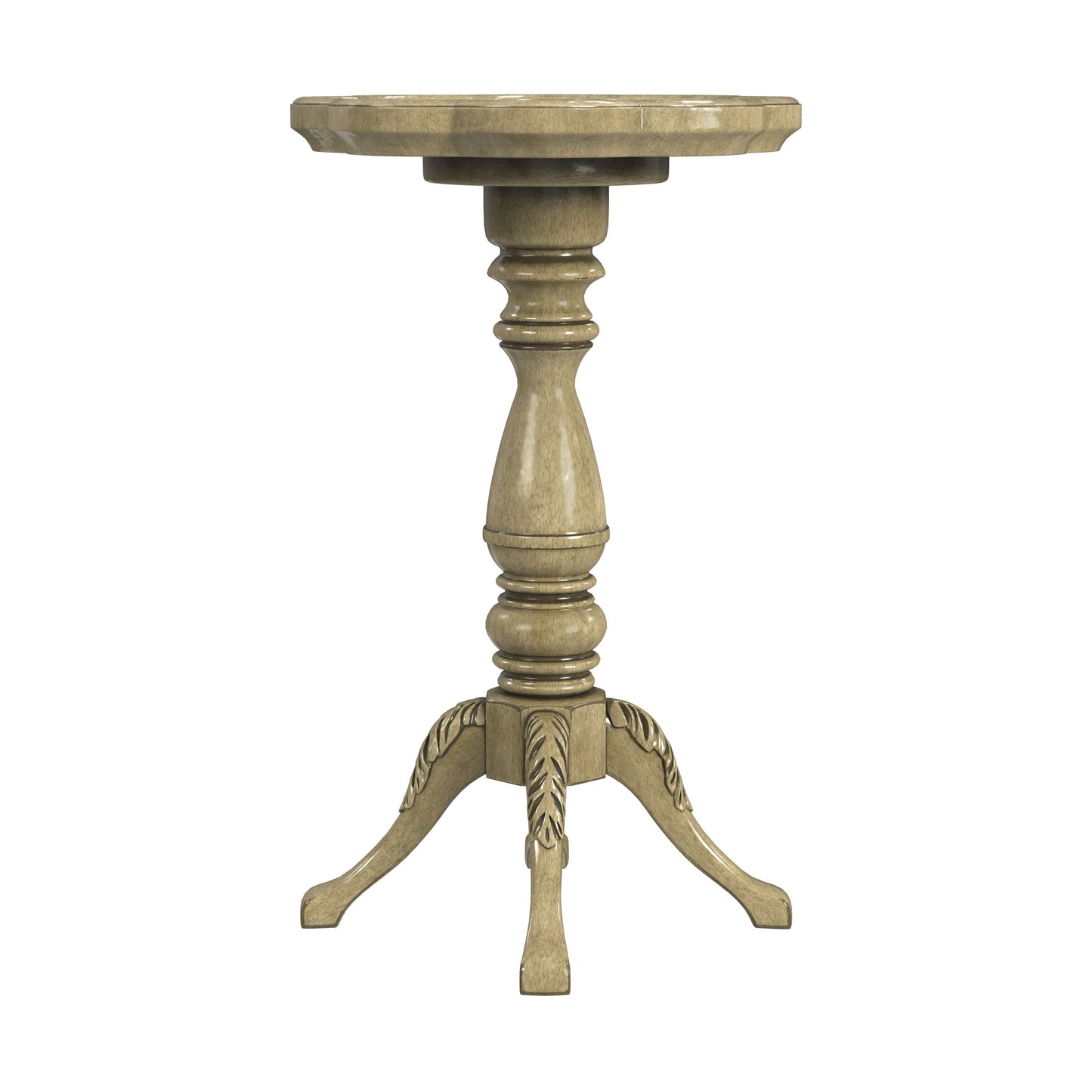 20" Beige Manufactured Wood Round End Table