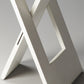 18" White Solid Wood Square Folding End Table