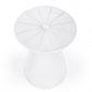 18" White Cinched Iron Round Top End Table