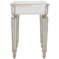 26" Silver Distressed Glass Square End Table