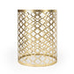 21" Gold Mirrored Round Mirrored End Table