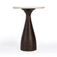 22" Brown Marble Round End Table