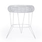 18" White Wire Round top End Table