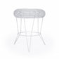 18" White Wire Round top End Table