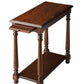 24" Wood Brown End Table With Shelf