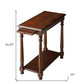 24" Wood Brown End Table With Shelf