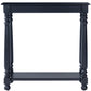 24" Black End Table With Shelf