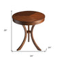 26" Medium Brown Manufactured Wood Round End Table