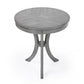 26" Gray Manufactured Wood Round End Table